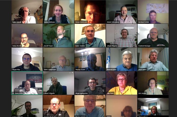 Sitzung des BFV-Vorstandes am 22. April 2020 als Webinar.