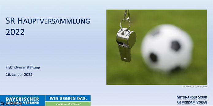 Titelbild der Schiedsrichterhauptversammlung der SRG Südschwaben