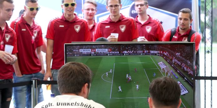 Szene bei der BFV eClub Championship bei der Fußballiade in Landshut.