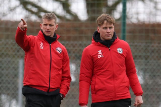 Lars Bender und Laurits Strotmann (SV Wacker Burghausen)