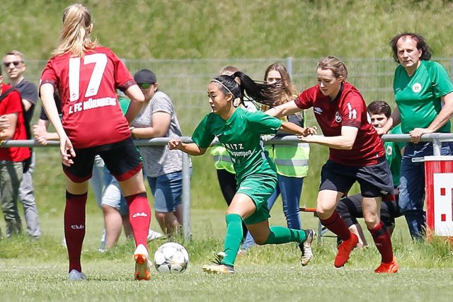 Spielszene beim BFV-Pokal-Finale der Frauen 2019 zwischen dem FC Forstern und dem 1. FC Nürnberg
