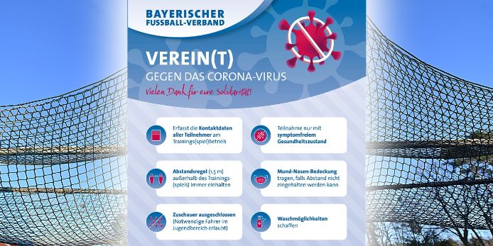 Der BFV stellt seinen Vereinen in Zeiten der Corona-Pandemie kostenlose Hygiene-Plakate zur Verfügung.