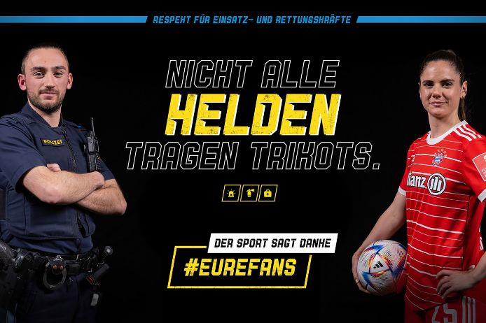 Kampagne „Nicht alle Helden tragen Trikots. Der Sport sagt Danke!“