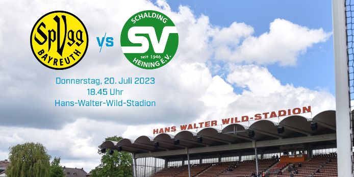 Das Eröffnungsspiel der Regionalliga Bayern tragen 2023 die SpVgg Bayreuth und der SV Schalding-Heining aus