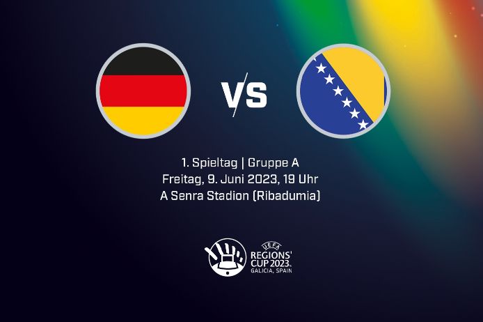 Die BFV-Auswahl trifft zum Auftakt des UEFA Regions' Cup auf Bosnien-Herzegowina