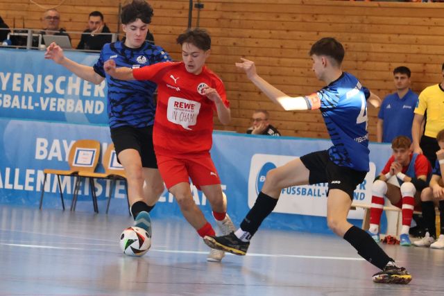 Spielszene bei der Bayerischen Hallenmeisterschaft der U17-Junioren 2025