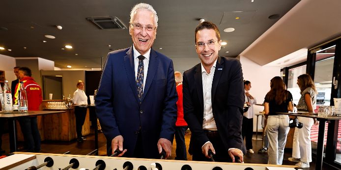 Innenminister Joachim Herrmann und BFV-Präsident Christoph Kern.