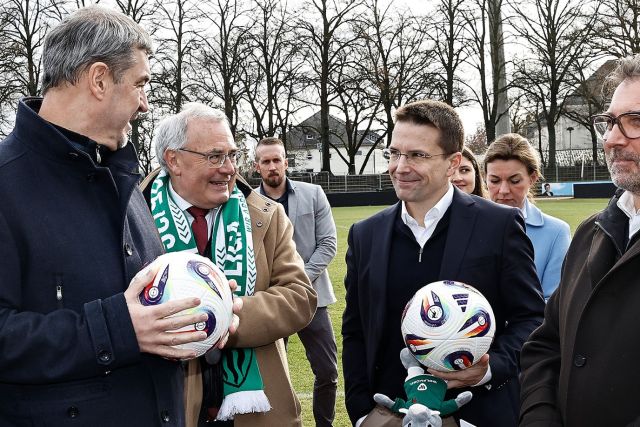 BFV-Präsident Christoph Kern und Ministerpräsident Markus Söder