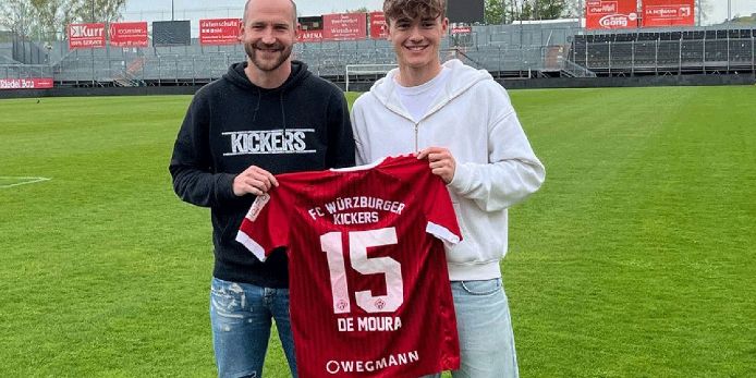 Sportdirektor Sebastian Neumann und Tiago de Moura (FC Würzburger Kickers)